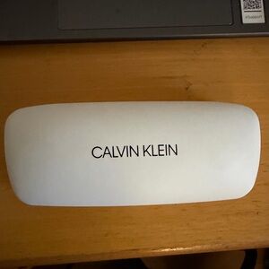 Calvin Klein White Hard Eyewear Case with Logo